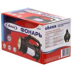 Фонарь кемп, встр акк, Облик, зар от сет220В, пластик, 3W+12LED, 6009