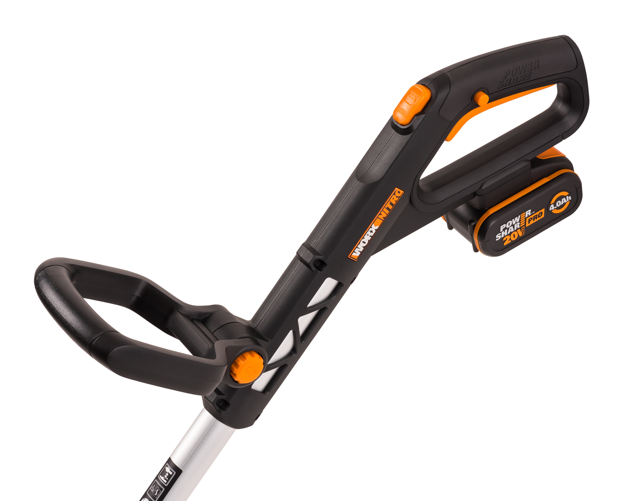 Триммер аккумуляторный бесщёточный WORX WG173E, 20В, 33см, 4Ач х1, ЗУ 2А, коробка