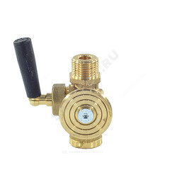Кран для манометра 3-ходовой латунь 1808 Ду 15 Ру16 ВР/НР G1/2" с рукояткой с фланцем OR 1808.015