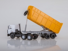 MAZ-6422 white and semi-trailer of wood chips MAZ-9506-30 1:43 AutoHistory