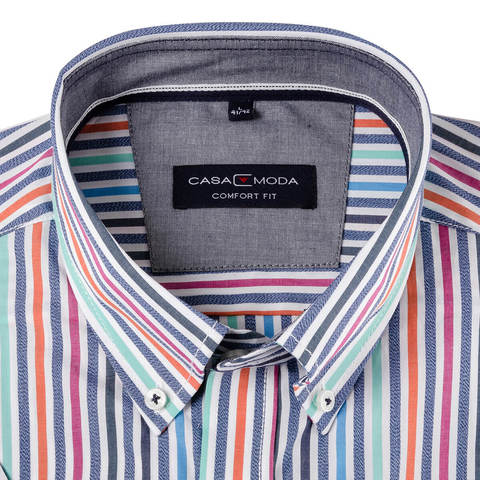 Рубашка Casamoda Comfort Fit 993133200-950 в полоску, короткий рукав