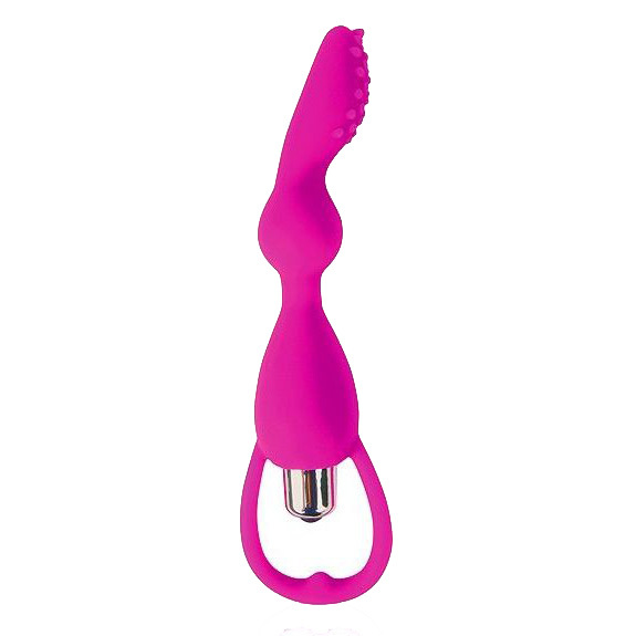 Розовый фантазийный вибратор 14см с колечком-ограничителем Bior Toys Cosmo CSM-23047