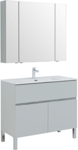 Aquanet 273990 Набор мебели Алвита new 100 напольн. 1 ящ., 2 дв.цв.серый (273990)