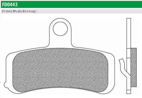 FD0443SH Тормозные колодки дисковые мото ROAD HD SINTER (FDB2250ST)   NEWFREN