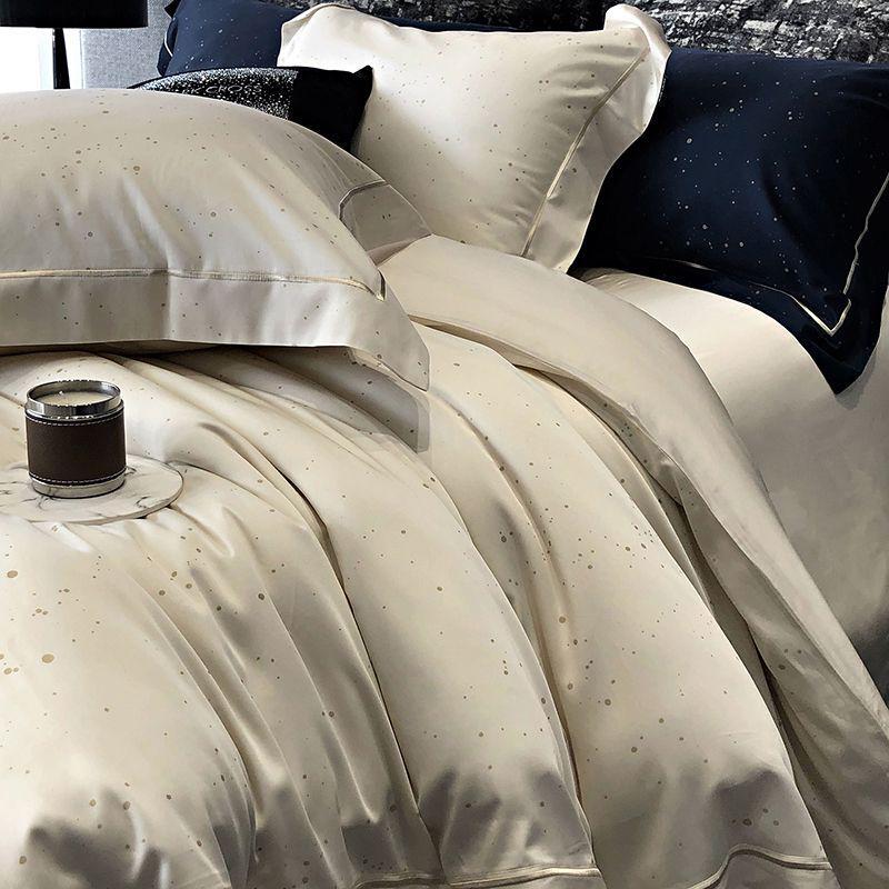 MARK CROSS комплект двуспальный Тенсель Молочный точки