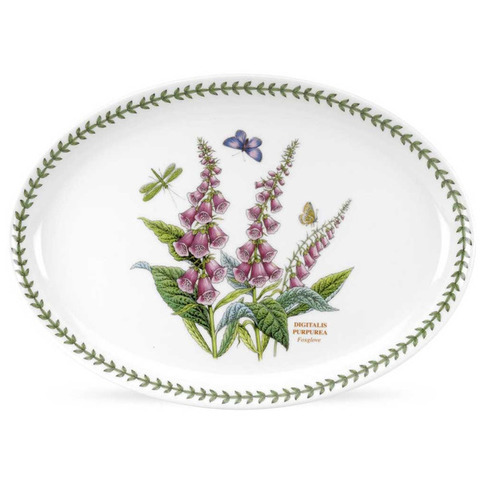 Блюдо овальное 33см Portmeirion Ботанический сад Наперстянка