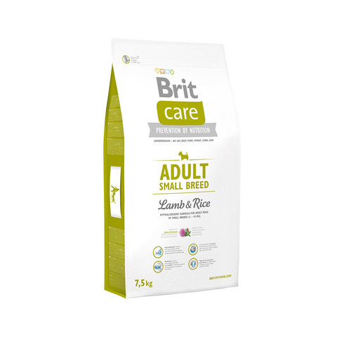 Brit Care Adult Small Breed сухой корм для взрослых собак мелких пород (ягненок с рисом) 3кг