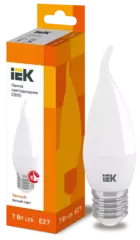 Лампа светодиодная ECO CB35 свеча на ветру 7Вт 230В 3000К Е27 IEK LLE-CB35-7-230-30-E27