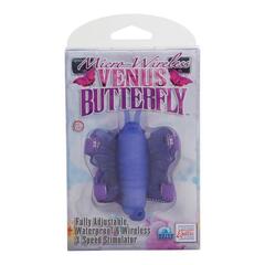 Фиолетовая вибробабочка на ремешках Micro Wireless Venus Butterfly - 
