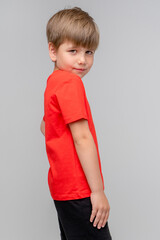 Детская футболка  К 3156/красный4