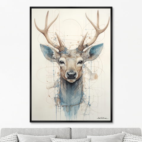ArtNoMore - Репродукция картины на холсте Enchanted Deer, No 2, 2024г.