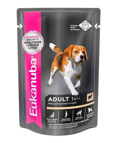 Eukanuba Dog пауч корм для собак (с ягненком в соусе) 100 г