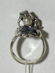 Лягушонок (кольцо  из серебра)