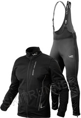 Утеплённый лыжный костюм 905 Victory Code Speed Up Black A2 с высокой спинкой мужской