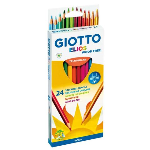 Набор трехгранных карандашей Giotto Elios Woodfree из 24 шт
