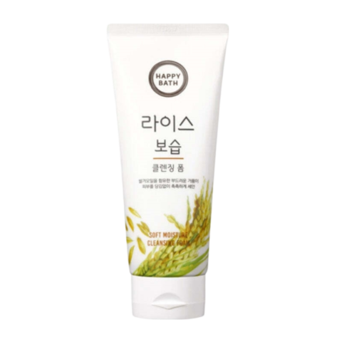 Happy Bath Rice Moisturizing Cleansing Foam Пенка для лица очищающая увлажняющая с маслом рисовых отрубей