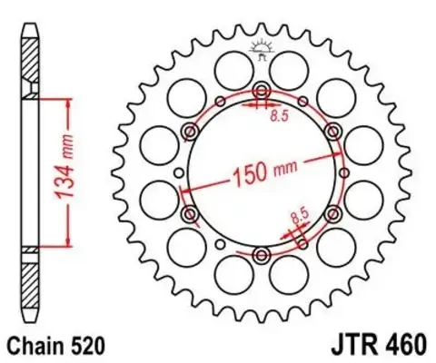 Звезда ведомая RK B4454-43NC0 ( JTR460.43 )