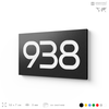 Номер на дверь 938, табличка на дверь для офиса, квартиры, кабинета, аудитории, склада, черная 120х70 мм, Айдентика Технолоджи