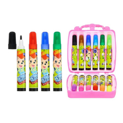 
          Фломастеры Basir, серия "Мышки", разноцветные, в пластиковом чемоданчике, с рисунком на корпусе, набор 12 цветов