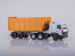 MAZ-6422 white and semi-trailer of wood chips MAZ-9506-30 1:43 AutoHistory