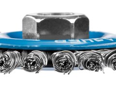 ЗУБР 100 мм, жгутированная стальная проволока 0.5 мм, щетка дисковая для УШМ, Профессионал (35192-100)