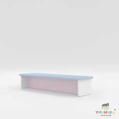 Скамейка детская из коллекции "Яслиград" (голубая сидушка)