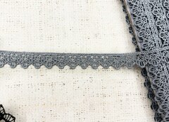 Кружево плетеное, ш. 1,8 см, серый