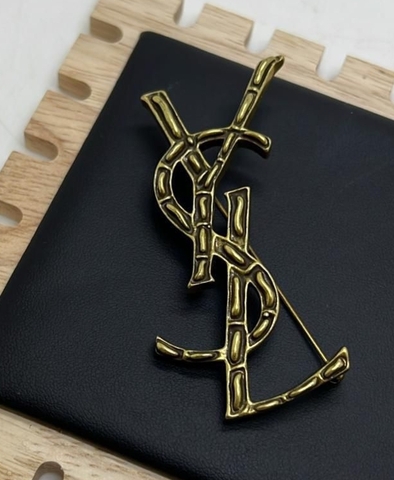 Брошь винтаж style by YSL цвет бронза