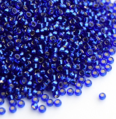 15/0 RR-0020 Бисер круглый Миюки /Miyuki round 15/0 Cobalt Silver Lined