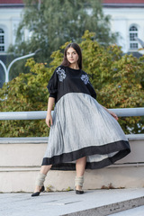 Настенька. Платье комбинированное с вышивкой PL-422570