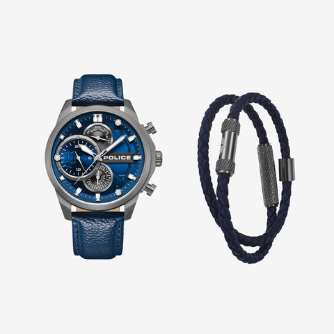 Подарочный комплект Police: мужские часы и браслет