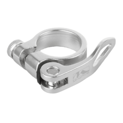 Зажим подседельной трубы M-WAVE 34,9мм, алюм., серебро (5-250941)