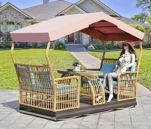 Маятниковые качели Bamboo для сада и дома, бежевый