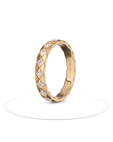 Кольцо тонкое с фианитами CHANEL коллекция COCO crush rose VGOLD