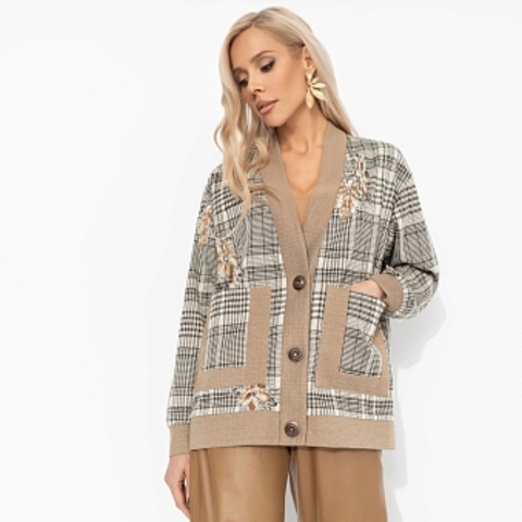 Кардиган с карманами В модном режиме (классика) (46 размер)