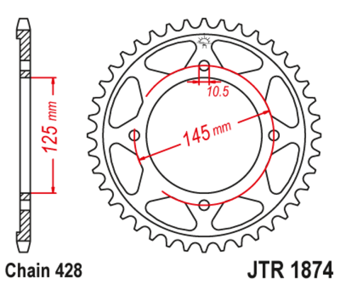 Звезда ведомая JTR1874 56