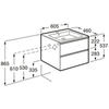 Roca A857397806 The Gap Тумба под умывальник подвесная, 2 ящика 605х460х530 мм, Белый глянец