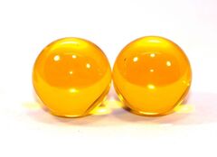Желтые вагинальные шарики в силиконовой оболочке - 