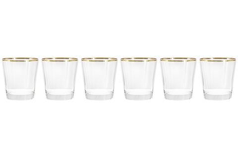 Набор стаканов для виски 6шт 365мл Le Stelle Gemma золото