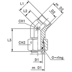 Соединение PN45 DL35 М45х2 (корпус) CAST