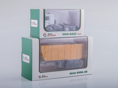 MAZ-6422 white and semi-trailer of wood chips MAZ-9506-30 1:43 AutoHistory