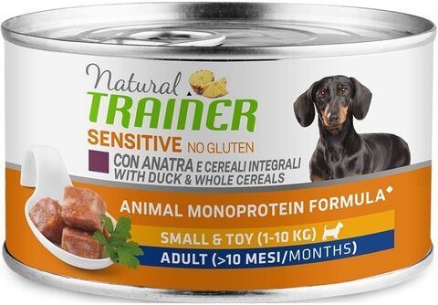 Trainer Natural SENSITIVE NO GLUTEN Mini Adult Duck консервы для взр собак мелких пород (утка)150 гр