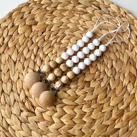 Держатель пустышки "Мраморный бук"