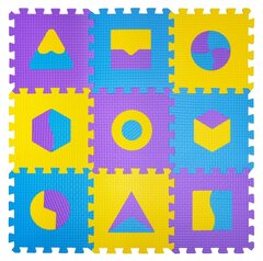 Покрытие напольное геометрия 3D 33х33х9/45шор (9 шт)