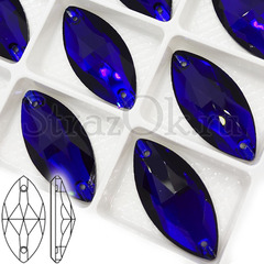 Купить пришивные стразы оптом дешево DeLux Dark Indigo Navette