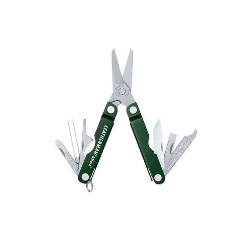 Мультитул-брелок Leatherman Micra Green, 10 функций, цвет зелёный (64350181N) | Multitool-Leatherman.Ru