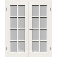 Купить Двустворчатая дверь эмаль VFD Porta Ivory слоновая кость остеклённая