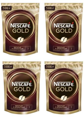 купить Комплект кофе растворимый Nescafe Gold, 500 г пакет х 4 шт