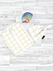 Пеленальный кокон и шапочка Mjölk Клетка