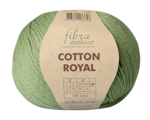 Пряжа Fibra Natura Cotton Royal 710 фисташка (уп. 5 мотков)